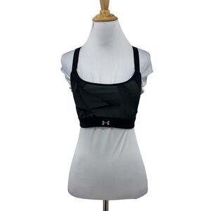 Under Armour Camo Sports Bra Women S Small Black Racerback Padded Crop Stretch